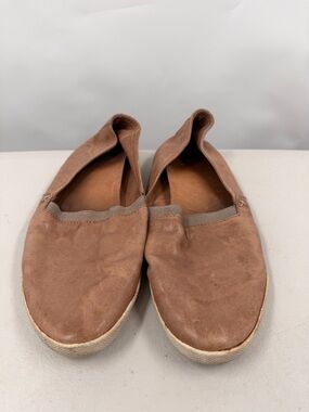 FRYE Brown Leather Slip-On Espadrille Flats men’s size 9.5